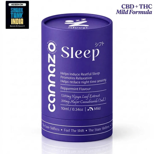 Cannazo Brain Easer - Medical Cannabis Sleep Drops for Insomnia, Restlessness and Sleep Disorders-1200mg/10ml