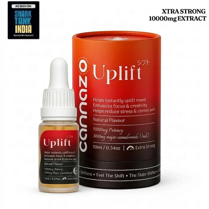 Cannazo Uplift Drops - Extra Strong Medical Cannabis Leaf Extract Oil for Depression, Chronic Pain & Insomnia